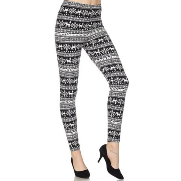 Glam Girl Fashion Pants - NWT 2 FOR $30! Reindeer Snowflake Legging